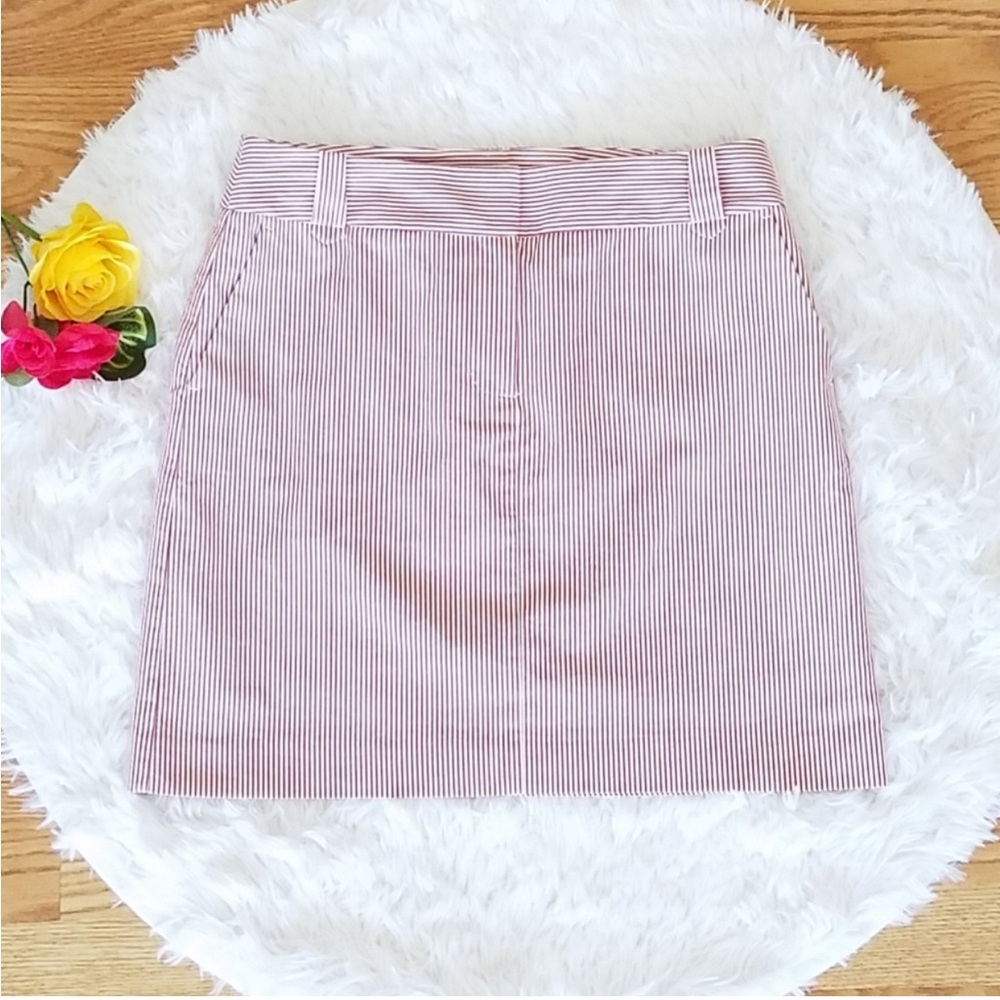 Ann Taylor Loft Seersucker Mini Skirt